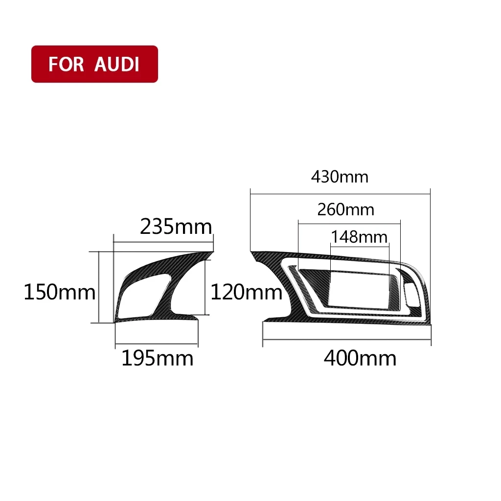 

for audi A4 B8 S4 RS4 A5 S5 RS5 Coupe Sport back Cabriolet Carbon Fiber Instrument Panel Cluster Meter Dashboard Trim Modified