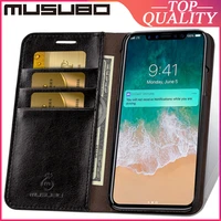 musubo genuine leather case for iphone 13 x xr xs max 12 11 pro 8 7 plus fundas flip luxury cover card slot wallet coque fundas