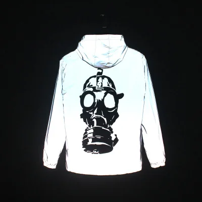 mask Мужская и Женская куртка, 3M, светоотражающая куртка, новинка, ночная светящаяся Мужская и Женская куртка-бомбер, ветровка с капюшоном, уличная одежда - Цвет: mask