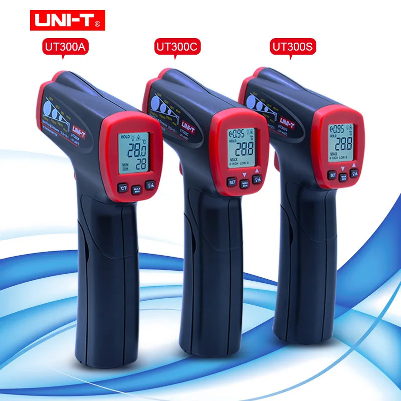 

UNI-T UT300A/300C/300S Non Contact Laser Infrared Digital Ir Thermometer Gun LCD display Temperature Measuring Degree Tester