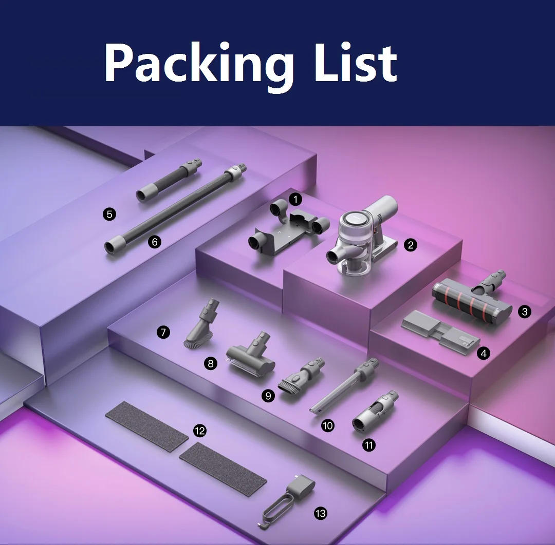 

Dreame V12 Cordless Vacuum Cleaner for Home 250ml Water Tank Automatic Water Seepage 3000mAh Battery Capacity Super Clean Power