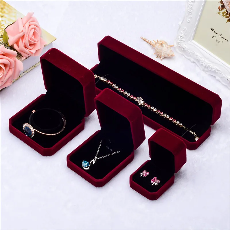

Korea ring box bordeaux jewelry box jewelry box earring box jewelry box wholesale