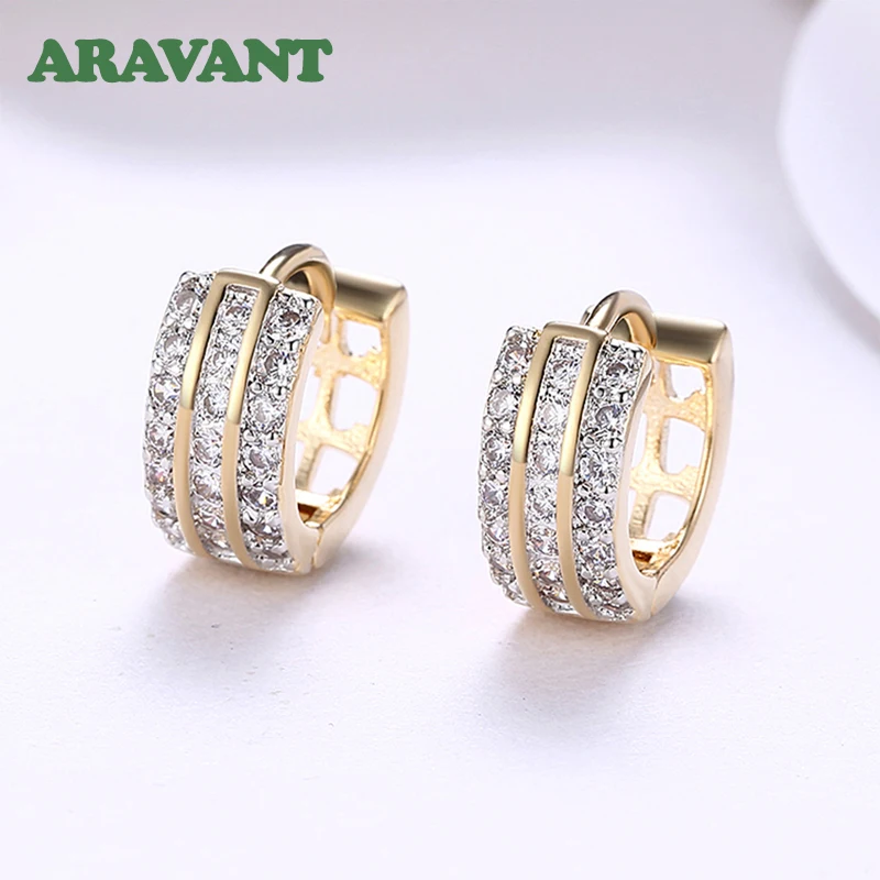 

925 Silver 15MM 18K Gold Small Hoop Earrings For Women Fashion Charm Jewelry