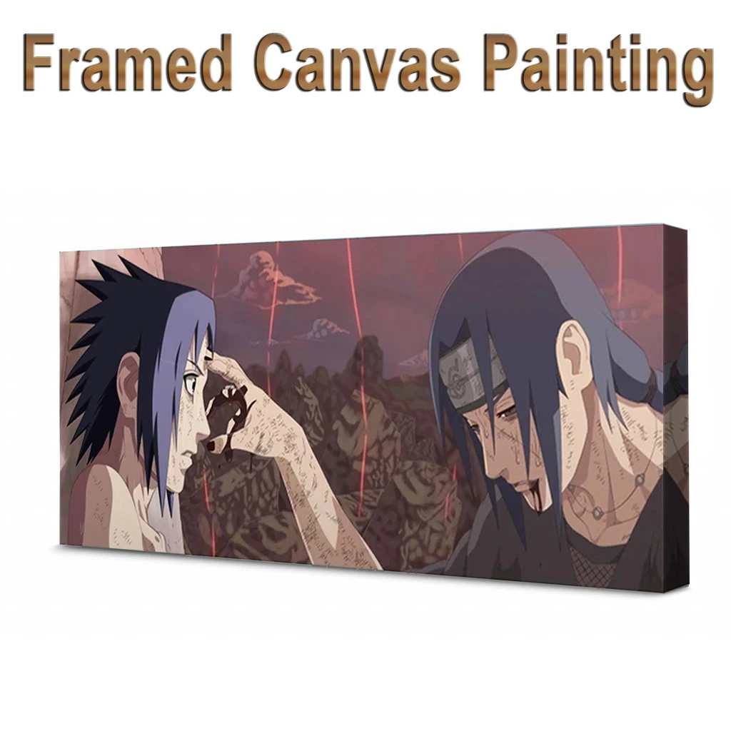 Плакат с рамкой аниме Sasuke Itachi HD Картина на холсте Искусство Настенная картина
