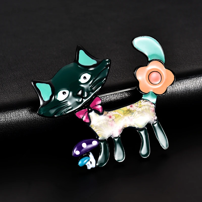 2019 лучшая Винтажная брошь в виде кота для женщин и детей ювелирные изделия