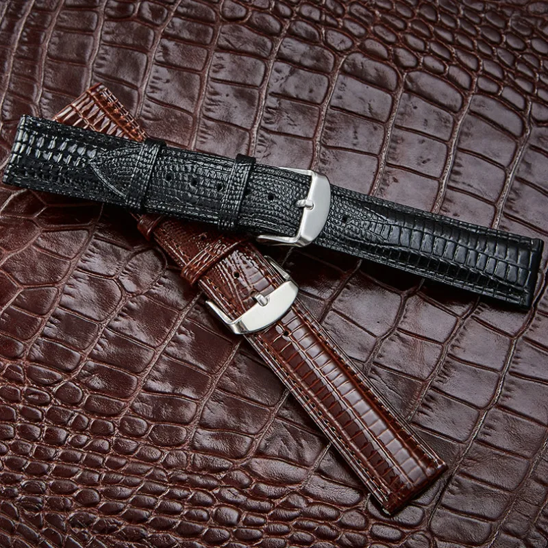 

Calfskin Leather Watchband Soft Material Watch Band Wrist Strap 18mm 20mm 22mm 24mm With Silver Stainless Steel Buckle