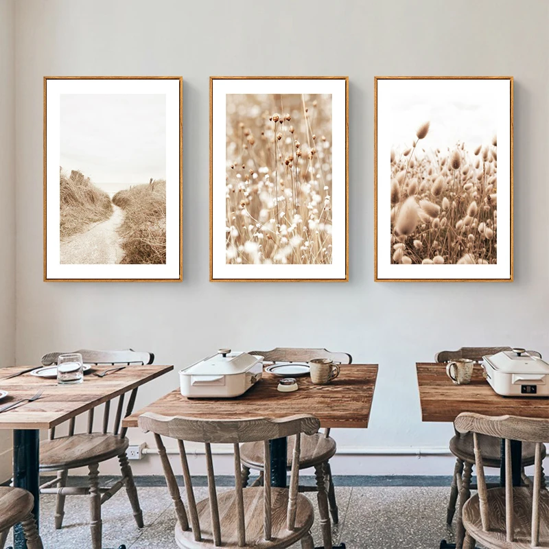 Скандинавская трава растение пейзаж холст принт настенная живопись модный Декор