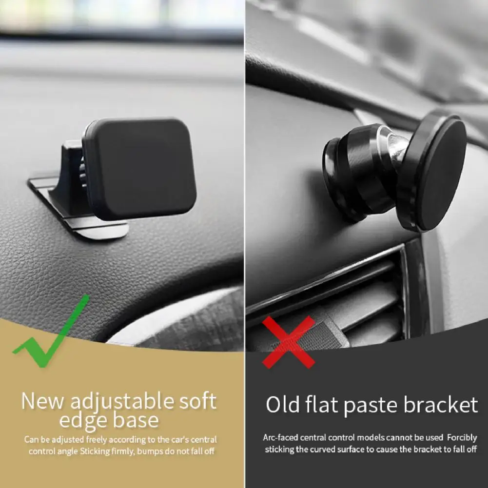 

Phone Bracket with Magnet Adjustable Angle PVC 360 Degree Rotating Cell Phone Holder for Car