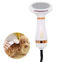 pet hair dryer portable with slicker brush professional home grooming furry drying blower for small dog and cat hair brush