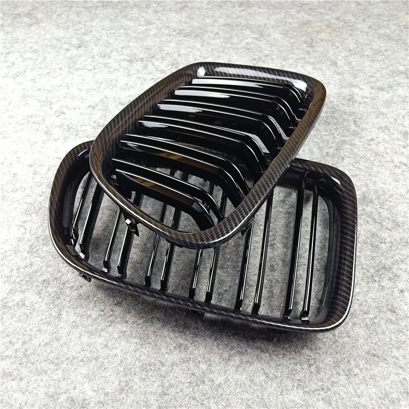 

Правая + левая глянцевая черная фотография почки для B-mw X1 E84 2011-2015 ABS M цветная карбоновая передняя решетка бампера автозапчасти