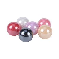 10pcslot with hole shine color abs imitation pearl loose beads acrylic round spacer beads for jewelry making finding supplies