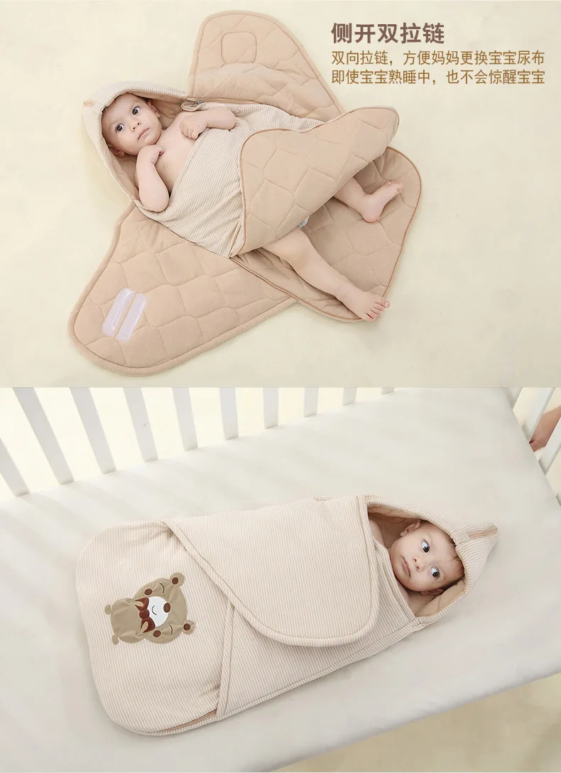 Newborn Sleeping Bag Baby Pure Cotton Stroller Sleepsack Infant Winter Warm Anti-kick Sleep Bag Winter Envelope For Newborns