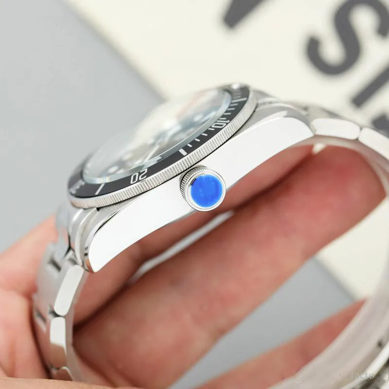 

Luxury Brand New Mens Automatic Mechanical Black Blue Ceramic Bezel Watches Sports Homme Stainless Steel Bracelet Sapphire Glass