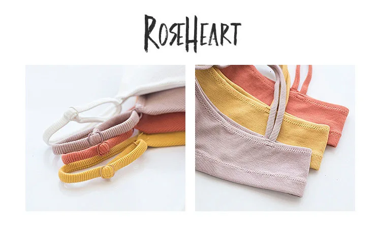 Roseheart женский модный летний синий желтый бюстгальтер без косточек, бесшовный хлопковый бюстгальтер с чашечками A B для студентов