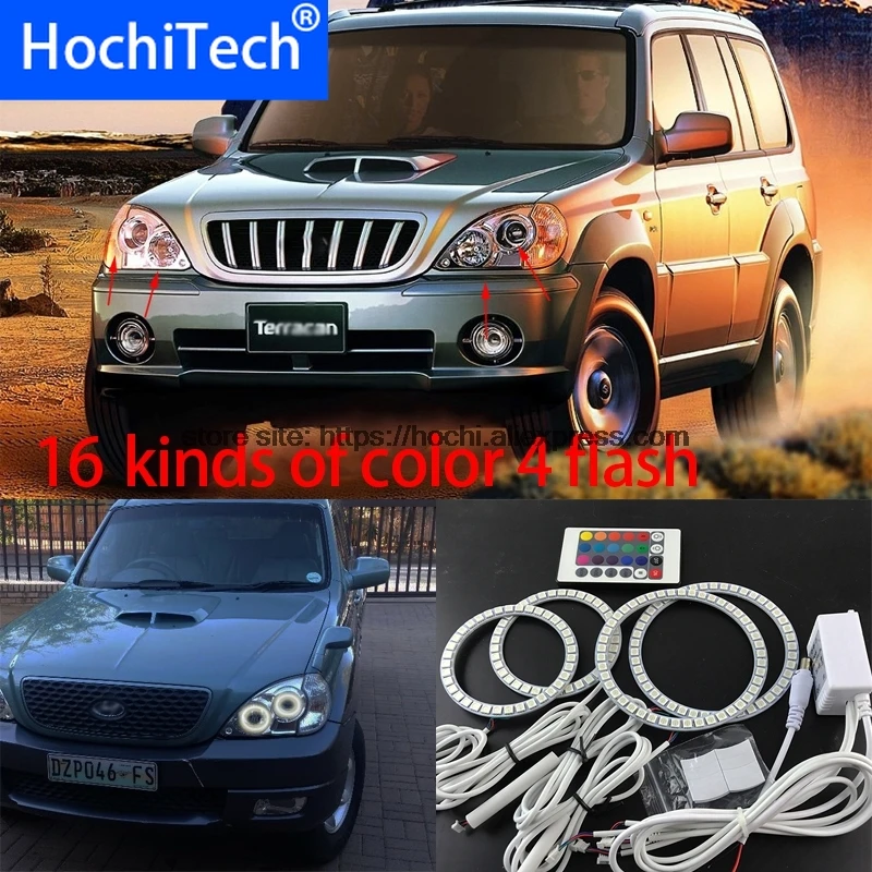 HochiTech RGB многоцветный светодиодный комплект колец ангельские глазки Halo супер