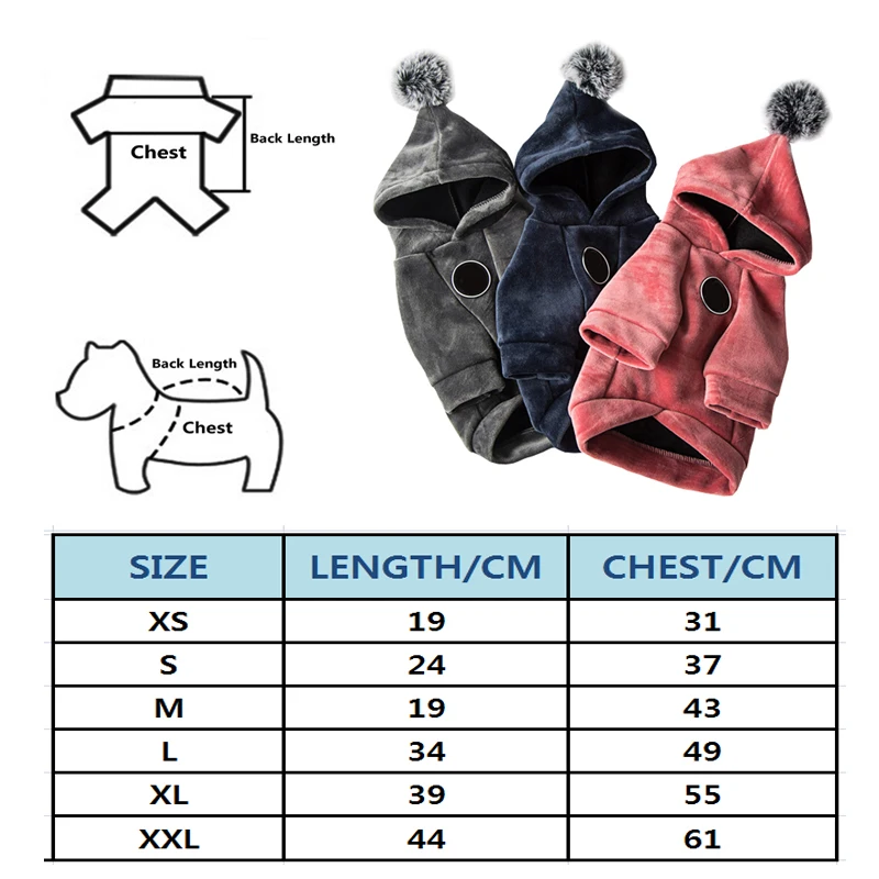 Pet Clothes for Small Medium Dogs Puppy Hoodies Coat Spring Sweatshirt Dog Outfits Fashion Bulldog Pug Warm | Дом и сад