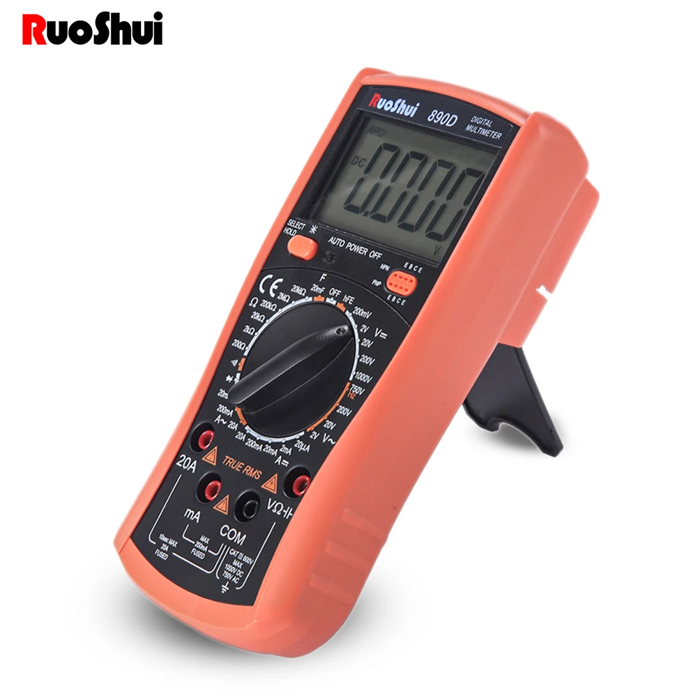 RuoShui VC890D цифровой мультиметр Victor True RMS DC ручной диапазон тестер емкости