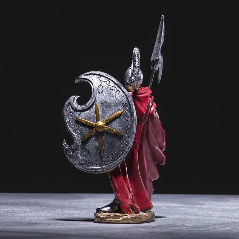 Европейская ретро Декоративная скульптура Спартанский персонаж статуя домашний