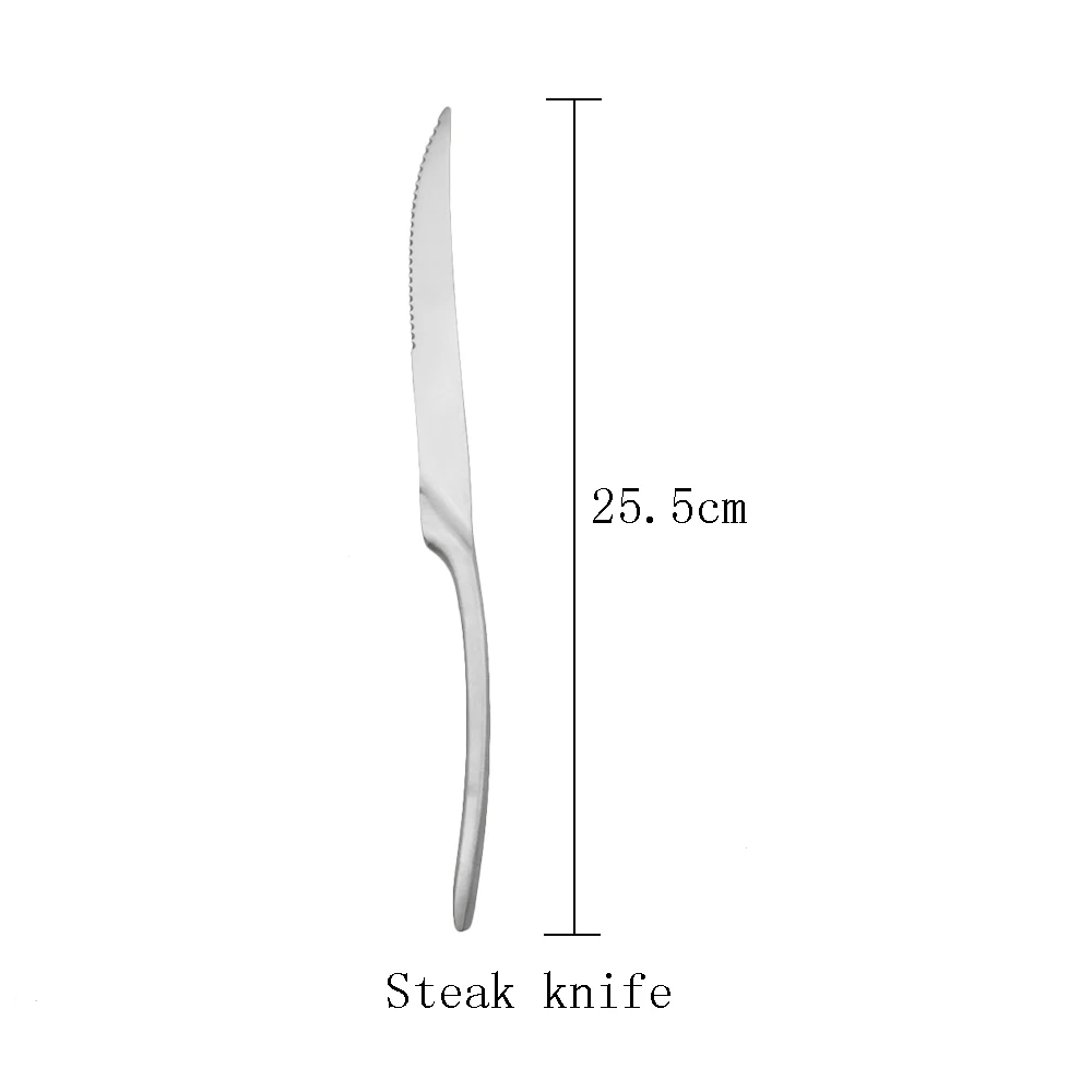 Набор столовых приборов из 6 предметов Роскошный Матовый Серебристый нож для