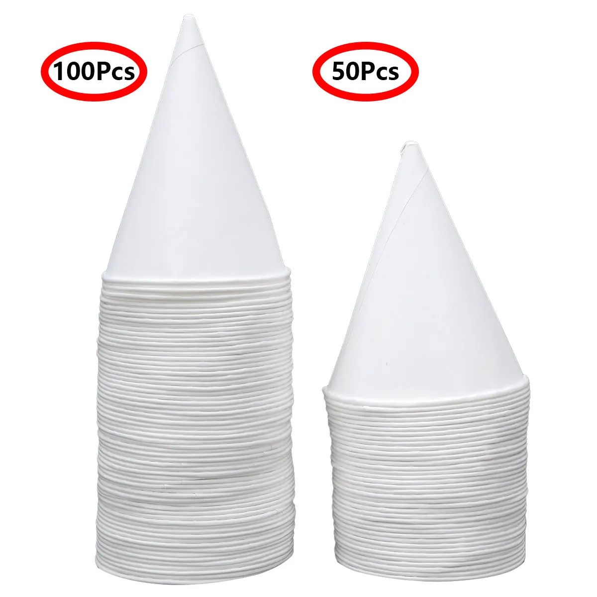 Одноразовые экологически чистые маленькие конические чашки из белой бумаги