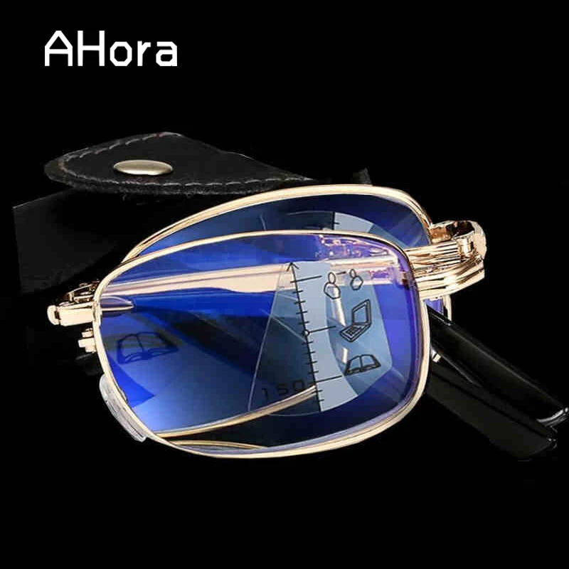 Ahora складные прогрессивные Мультифокальные бифокальные очки для чтения