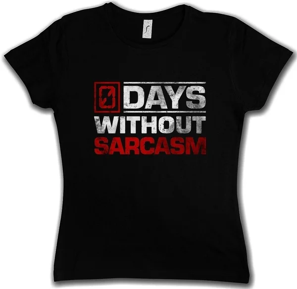 

Футболка «Дни без сарказма», 0 нулевая забавная комедия, шутка, черный юмор