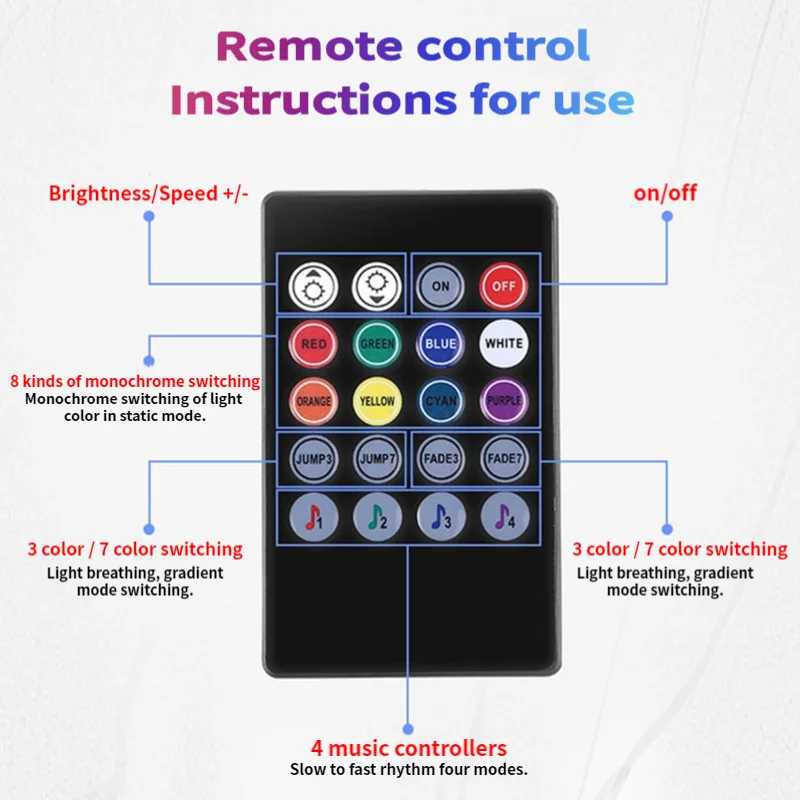 Интерьер автомобиля ножная подошва атмосферсветильник свет лампа дистанционное