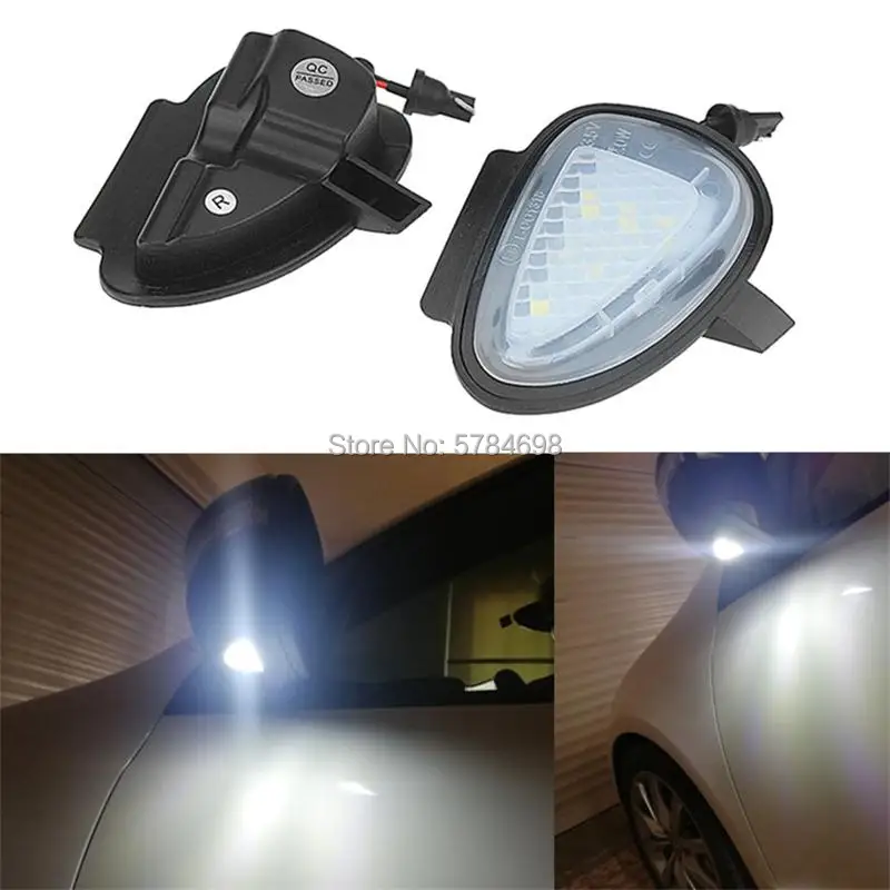 

Pair LED Puddle Lights Welcome Lamps for VW Golf MK6 GTI 6 MKVI Touran 2011-2015 replacement under side mirror lights
