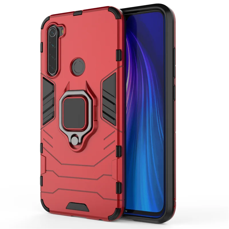 Пантера чехол в робот-стиле для Xiaomi Redmi Примечание 8 8T чехол супергероя Гибридный кольцо бронированный чехол для телефона Redmi Note 8 Pro аксессуары(XS0729