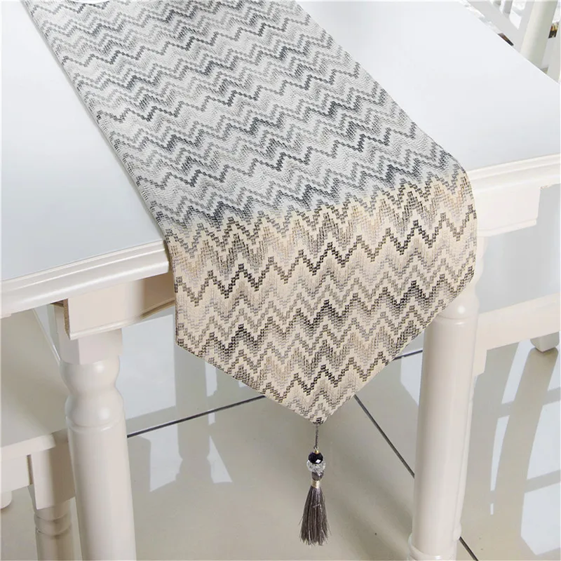 Современная хлопковая скатерть в синюю полоску с геометрическим рисунком