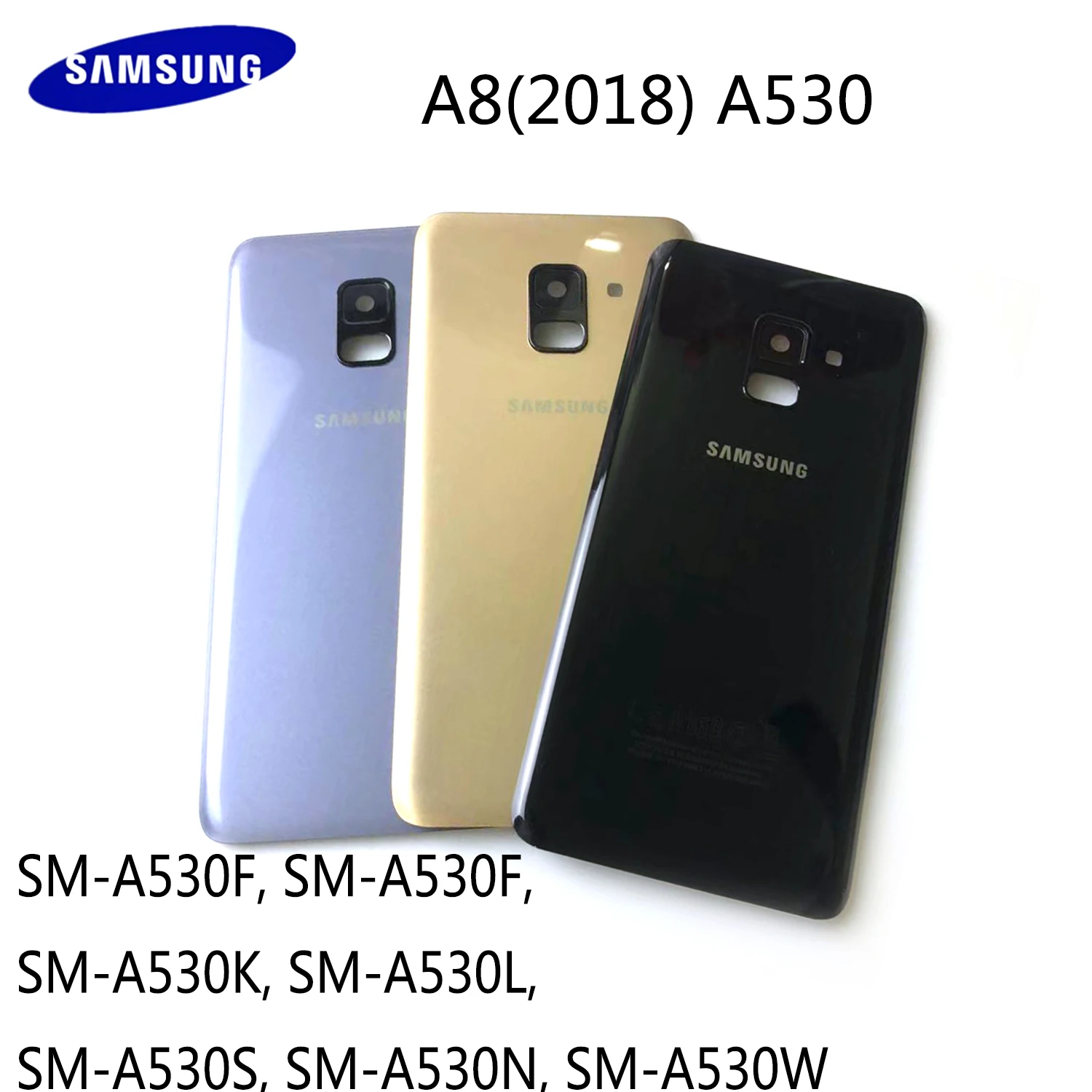 Для Samsung Galaxy A8 2018 A530 SM A530F A530DS Крышка батарейного отсека задняя стеклянная крышка