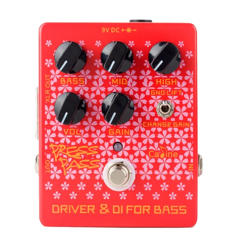 

Электронная гитара CALINE CP-59 Driver, педали для бас-эффектов, классическая трубка, красная педаль