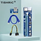 TISHRIC 10 шт. новейшая карта расширения PCI 008C 60 см USB3.0 удлинитель графического кабеля PCIE PCI-E 1X до 16X удлинитель для майнинга графическим процессором