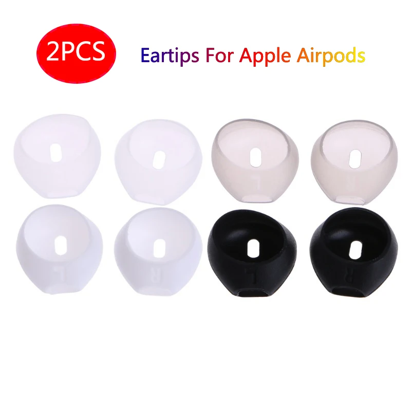 

1 Pair 2PCS Eartips Silicone Replacement Eartips Ear Hook for Apple Airpods Harmless Sports Tips Soft Ear Hook Durable Re-usable