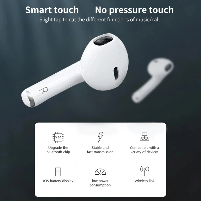 

TWS Wireless Mini Earphones 9D Stereo Waterproof Bluetooth Headphones Noise Cancelling Sports Earbuds with Mic for Mobile Phone