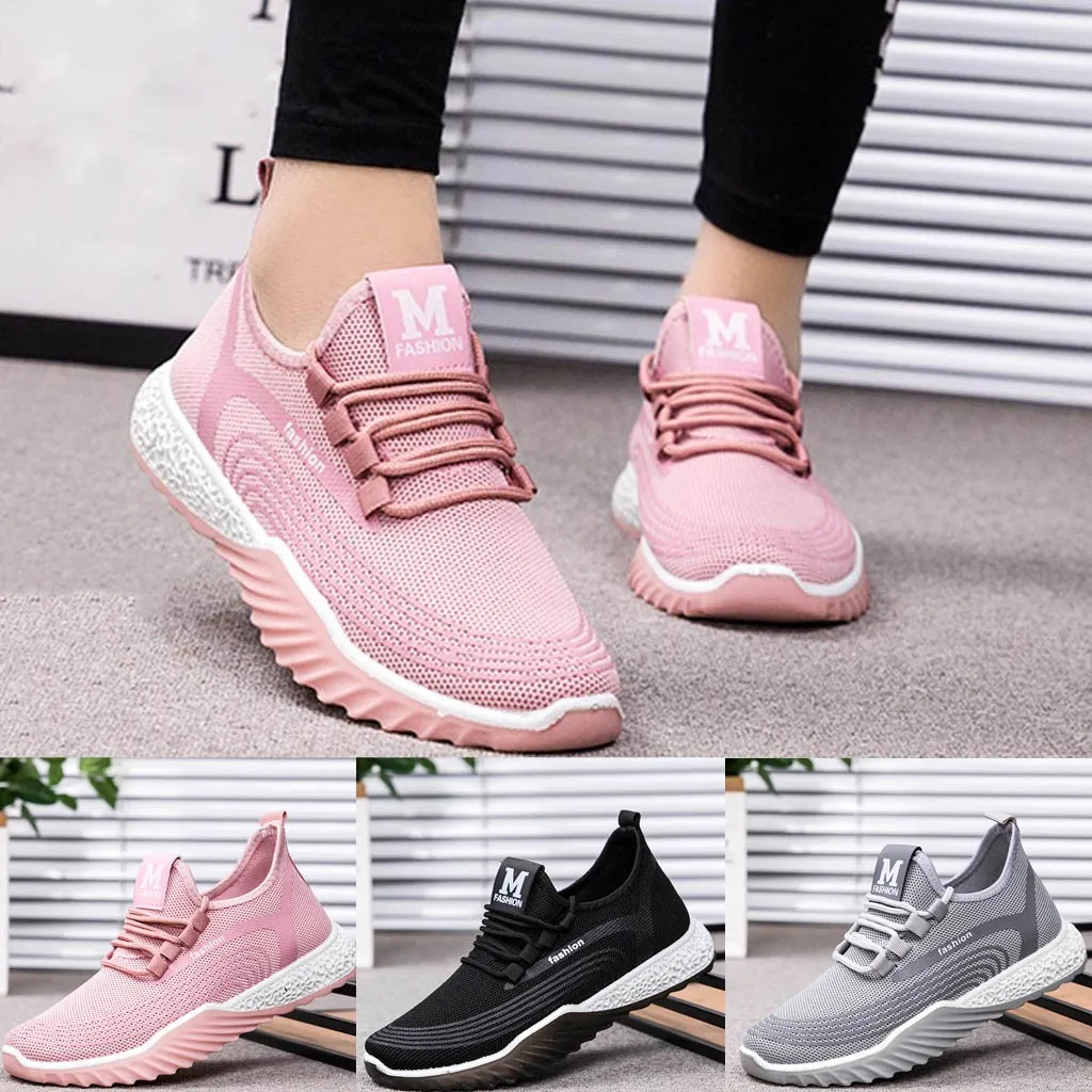 Женские сетчатые однотонные Нескользящие туфли-лодочки 2020 женская спортивная