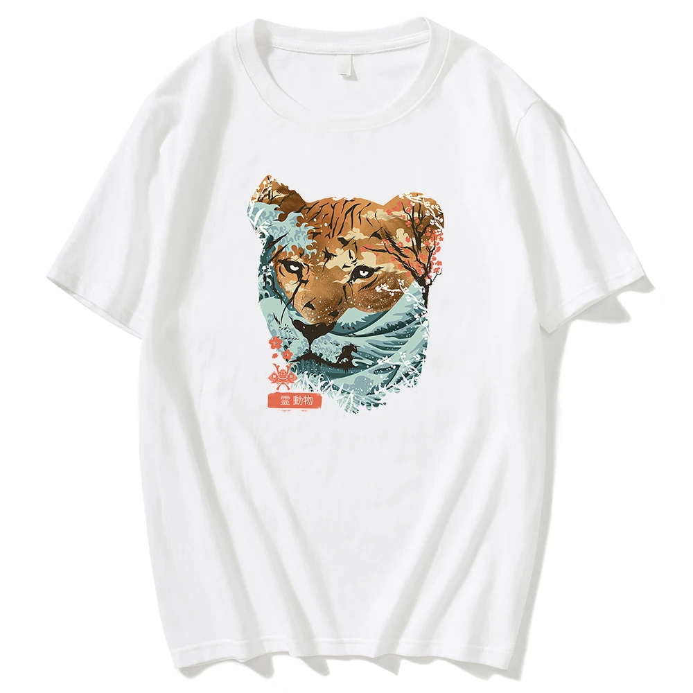 

Футболка мужская хлопковая с принтом тигра, в стиле Харадзюку