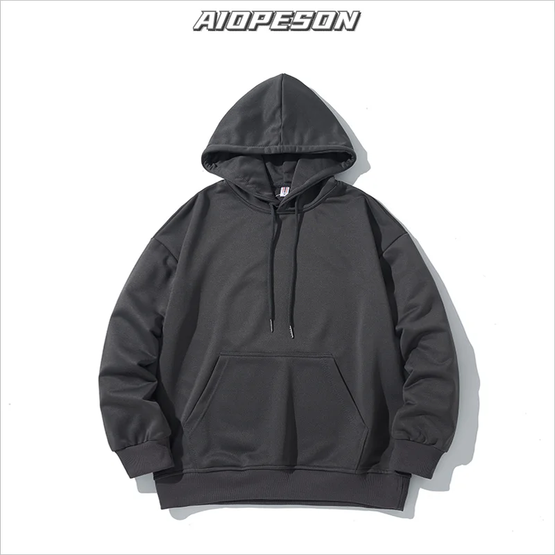 

AIOPESON 2021 Solid Color Korean Men Sweatshirts Harajuku Colorful Oversized Hoodies Men Spring Simple Men's Hoodie Size M-5XL