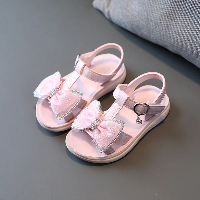 Summer Children Toddler baby Girls Sandals Princess Shoes For Little Girls School Student Bow Beach New 2021 2 3 4 5 6 Years old