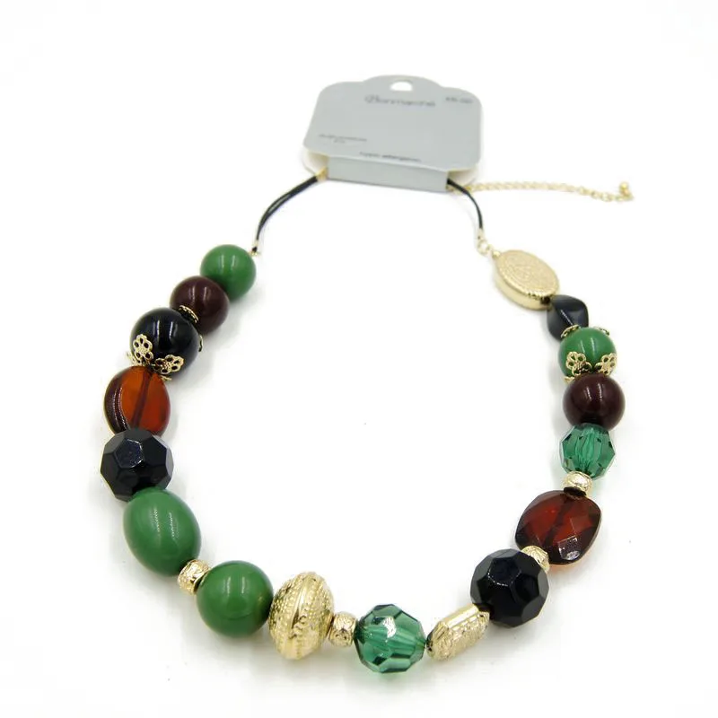 

Fashionable exaggeration hand makes resin color bead new necklace