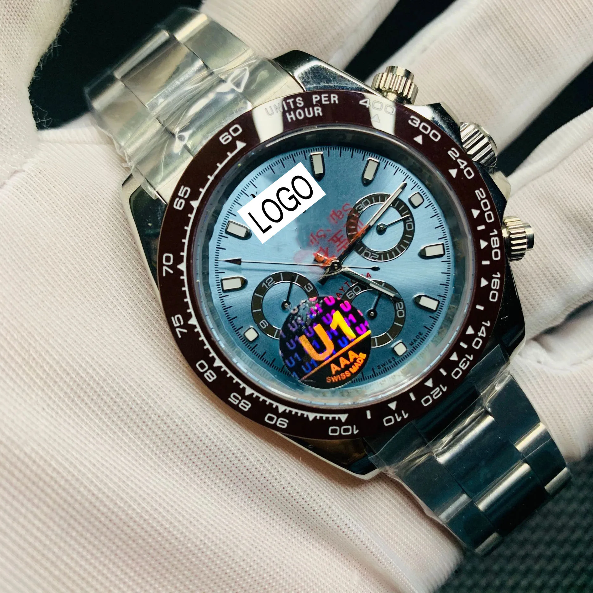 

Wholesale Men's Automatic U1 Factory Sapphire Glass Sweeping Kintona Watch All Small Dial Works Free Shipping