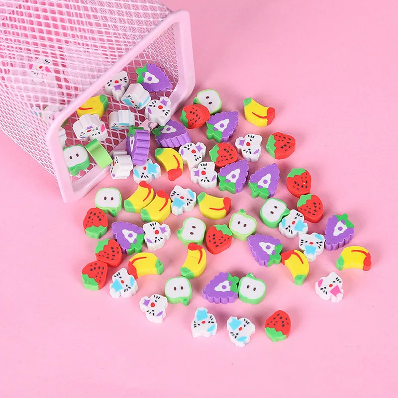 10 шт. милые мини фрукты животные резиновый ластик для карандаша детей