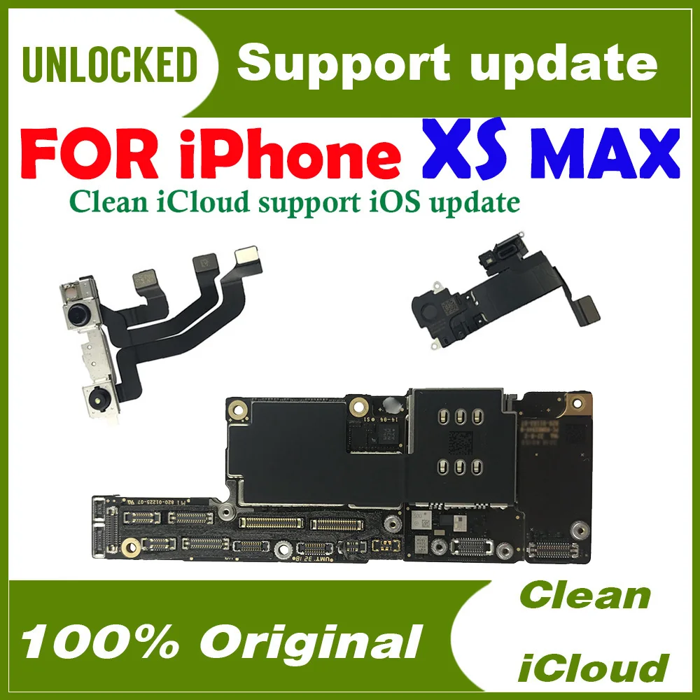 Полностью протестированная оригинальная материнская плата Clean Free iCloud для iPhone XS MAX