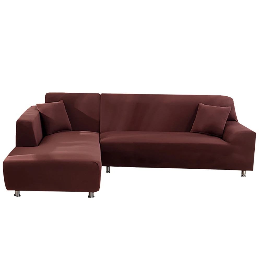 

Lychee Solid Color Stretch Sofa Cover All-inclusive Sofa Slipcover Elastic Couch Cover for Living Room Size 145x185cm