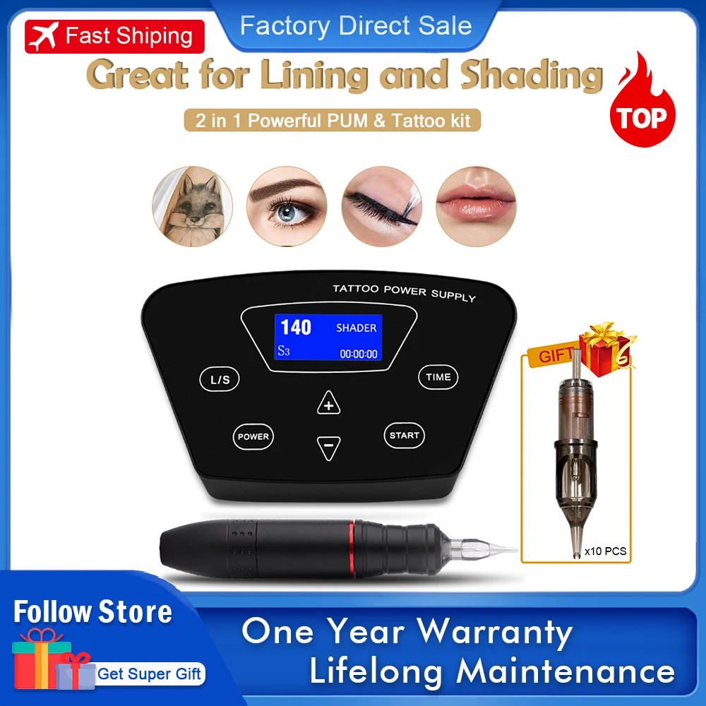 Новый набор для тату P300 ротационная ручка перманентного макияжа бровей губ
