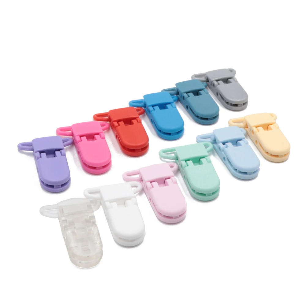 TYRY. HU 50 unids/lote chupete Clip para sostenedor para chupete de beb&eacute; cuentas silicona mordedor de silicone beb para beb&eacute; DIY chupete cadena accesorios productos para beb&eacute;s mordedor bebe mordedor silicona-5