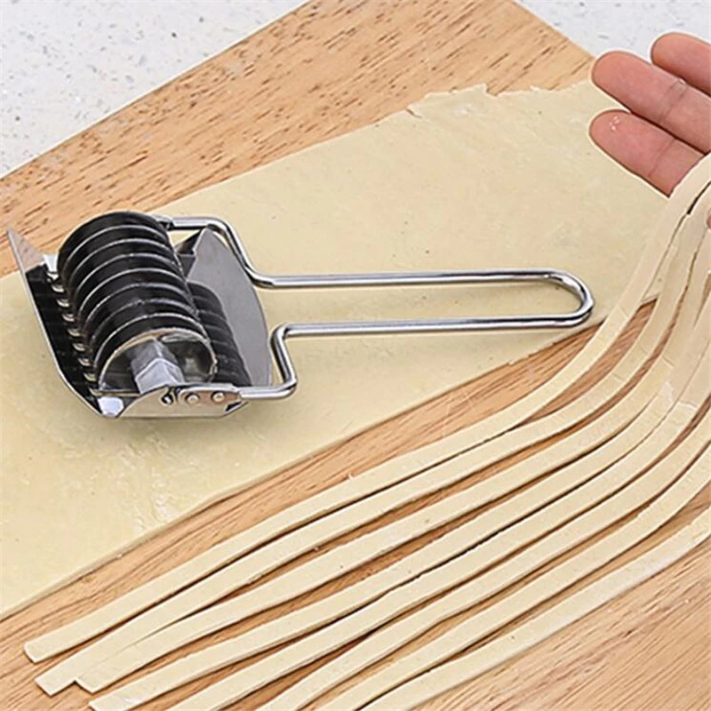 

Stainless Steel Manual Pasta Non-slip Handle Cutter Pressing Machine Noodle Cut Shallot Cutter Spaetzle Pastry Tool For Kitchen