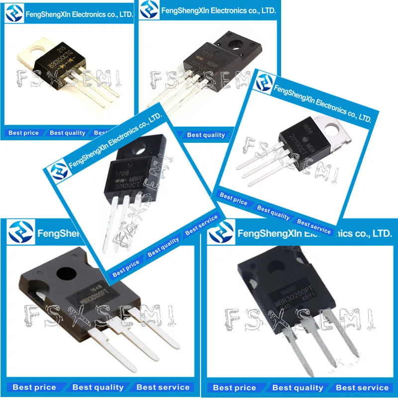 5 шт./лот MBR20100CT MBR30100CT MBRF20100CT MBRF30100CT MBR30100PT MBR30200PT диод Барьерного типа Шоттки |
