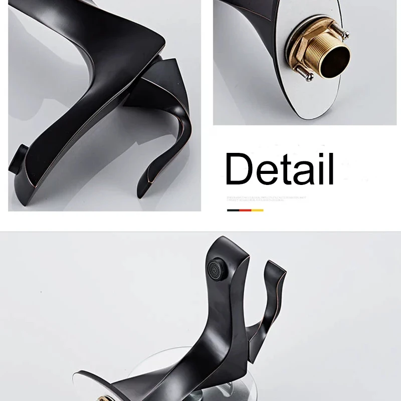 Элегантный смеситель для раковины современный латунный водопад холодной и