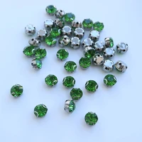 50pc multi color rhinestones for clothing diy sew on round 8mm rhinestone for garment accessories